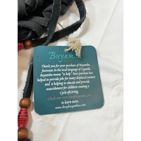 Anthropologie Buyamba Cycle of Hope Tall Black Lace up Boots Italy - Picture 12 of 14